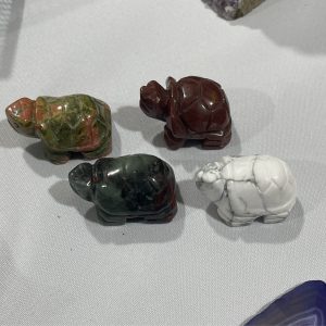 Carved Turtle Figurine, Small Crystal Turtle, Hand Carved Gemstone Turtle