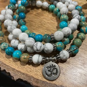 Howlite 108 Mala Wrap Bracelet